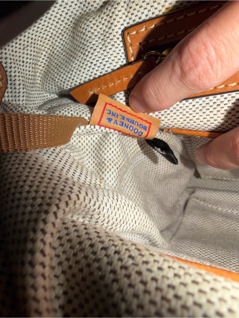 Dooney & Bourke Taupe Leather Tote with Tan Leather Trim DO NOT BUY ON HOLD - Picture 13 of 13
